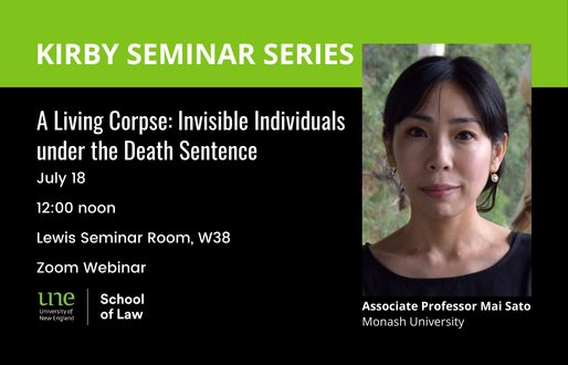 Associate Professor, Mai Sato presenting Kirby Seminar